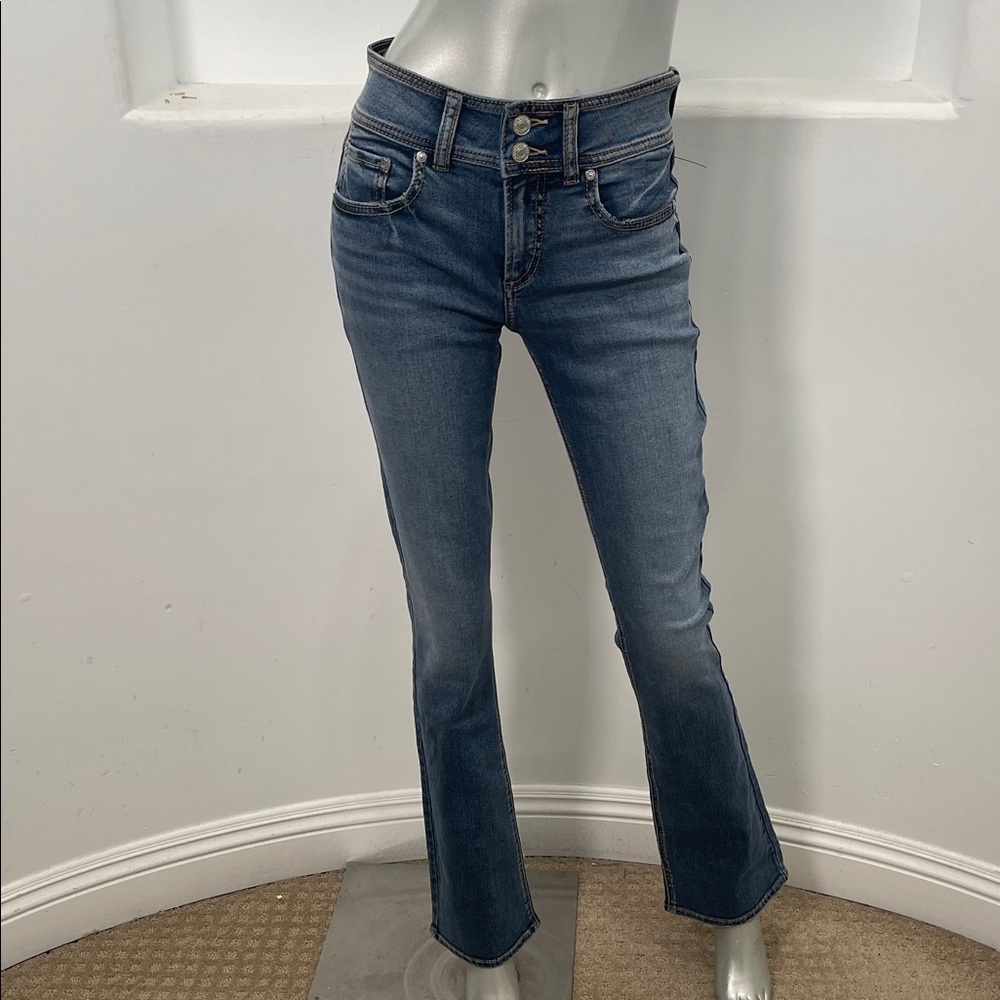 Silver Jeans Co. Women's Suki Slim  Bootcut Denim Jeans Blue Washed Size W26/L33
